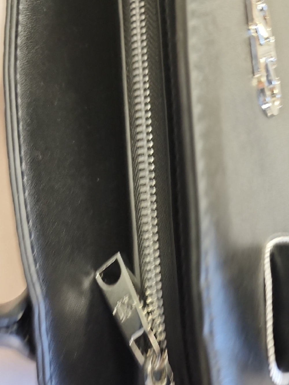 Christian Lacroix Black Satchel with Silver CXL Logo - Picture 7 of 11